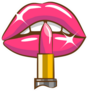 Hot Pink Lipstick Sticker