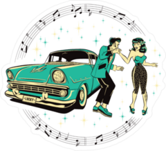 Hot Rod Dancers Sticker