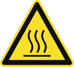 Hot Surface Sign Sticker