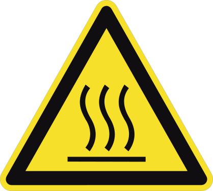 Hot Surface Sign Sticker