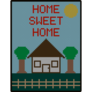 House Cross Stitch Sticker