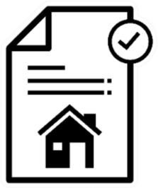 House Legal Property Document Icon Sticker