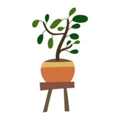 House Plant On Stool Sticker