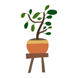 House Plant On Stool Sticker