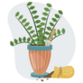 House Plant with Shovel and Soil Sticker