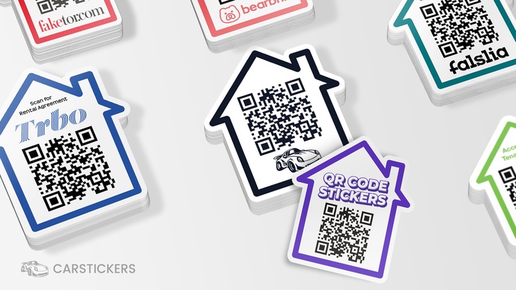 House QR Code Sticker Stacks
