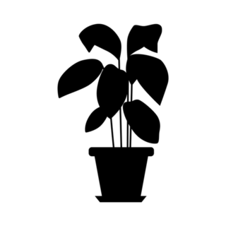 Houseplant Silhouette Transfer Sticker