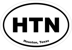 Houston, Texas Oval Stickers