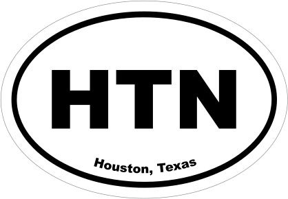 Houston, Texas Oval Stickers
