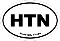 Houston, Texas Oval Stickers