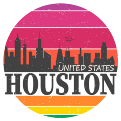Houston Texas Skyline Souvenir Travel Sticker