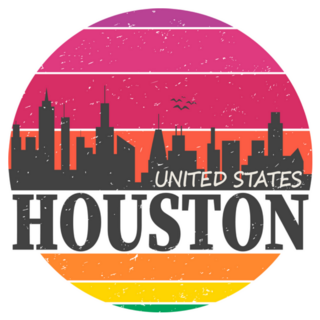 Houston Texas Skyline Souvenir Travel Sticker