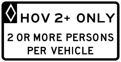 Hov 2+ 2 Or More Persons Per Vehicle Sticker