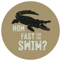 How Fast Can You Swim? Crocodile Sticker