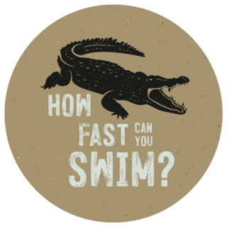 How Fast Can You Swim? Crocodile Sticker