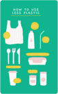 How To Use Less Plastic Sticker