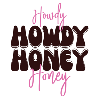Howdy Honey Cowgirl Lettering Sticker