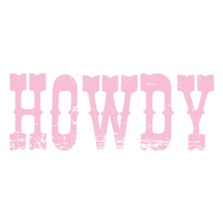 Howdy Pink Cowgirl Saying Sticker