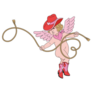 Howdy Valentines Day Funny Cowboy Cupid Sticker