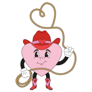 Howdy Valentines Day Funny Cowboy Sticker
