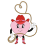 Howdy Valentines Day Funny Cowboy Sticker