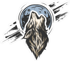Howl at the Moon Wolf Sticker