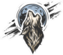 Howl at the Moon Wolf Sticker