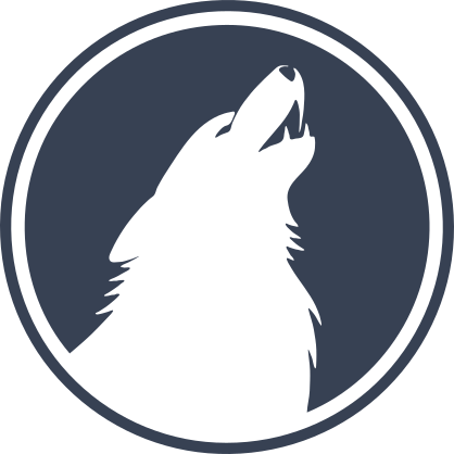 Howling Wolf Circle Sticker