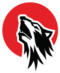 Howling Wolf Mascot Sticker
