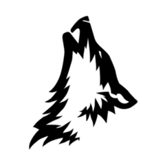 Howling Wolf Tattoo Design Transfer Sticker
