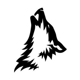 Howling Wolf Tattoo Design Transfer Sticker