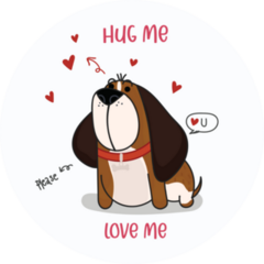 Hug Me Bernard Sticker