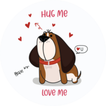 Hug Me Bernard Sticker