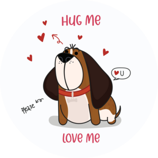 Hug Me Bernard Sticker