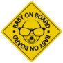 Huge Sunglasses Baby on Board Sticker