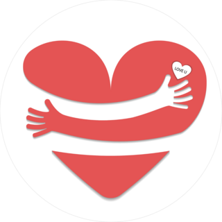 Hugging Heart Symbol Sticker