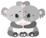 Hugging Koalas Sticker
