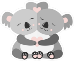 Hugging Koalas Sticker