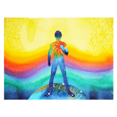 Human And Universe Power Watercolor Sticker