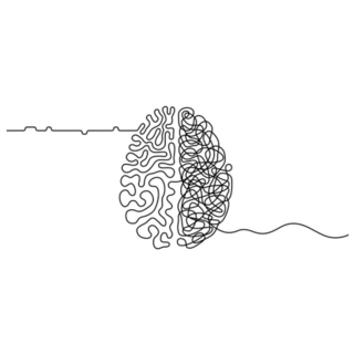 Human Brain Creativity Vs Logic Chaos Scribble Sticker