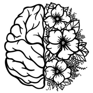 Human Brain Floral Mental Health Sticker