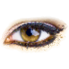 Human Dots Eye Illustration Sticker