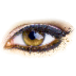 Human Dots Eye Illustration Sticker