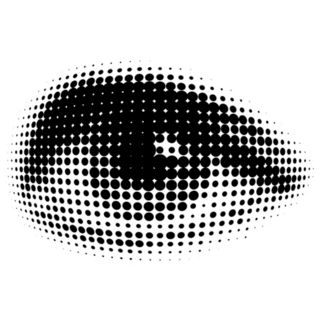 Human Eye From Black Dots Sticker