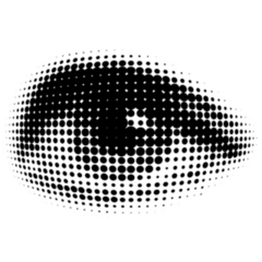 Human Eye From Black Dots Sticker