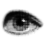 Human Eye From Black Dots Sticker