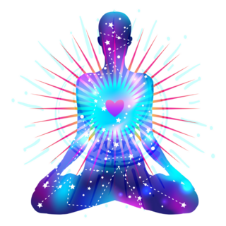 Human Galaxy Silhouette Yoga Sticker
