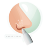Human Nose - Nasal Spray Illustration Sticker