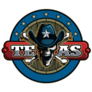 Human Skull In Cowboy Hat, With The Crossbones Texas Sticker