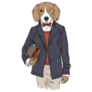 Humanized Beagle Sticker